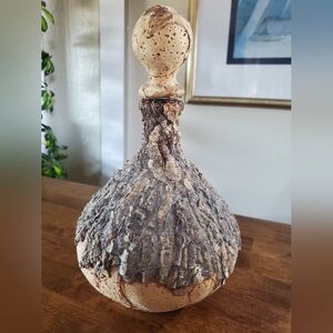 Cork Covered Glass Decanter Vintage Italian